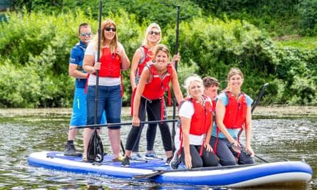 Stand up paddleboarding with Inspire 2 Adventure.